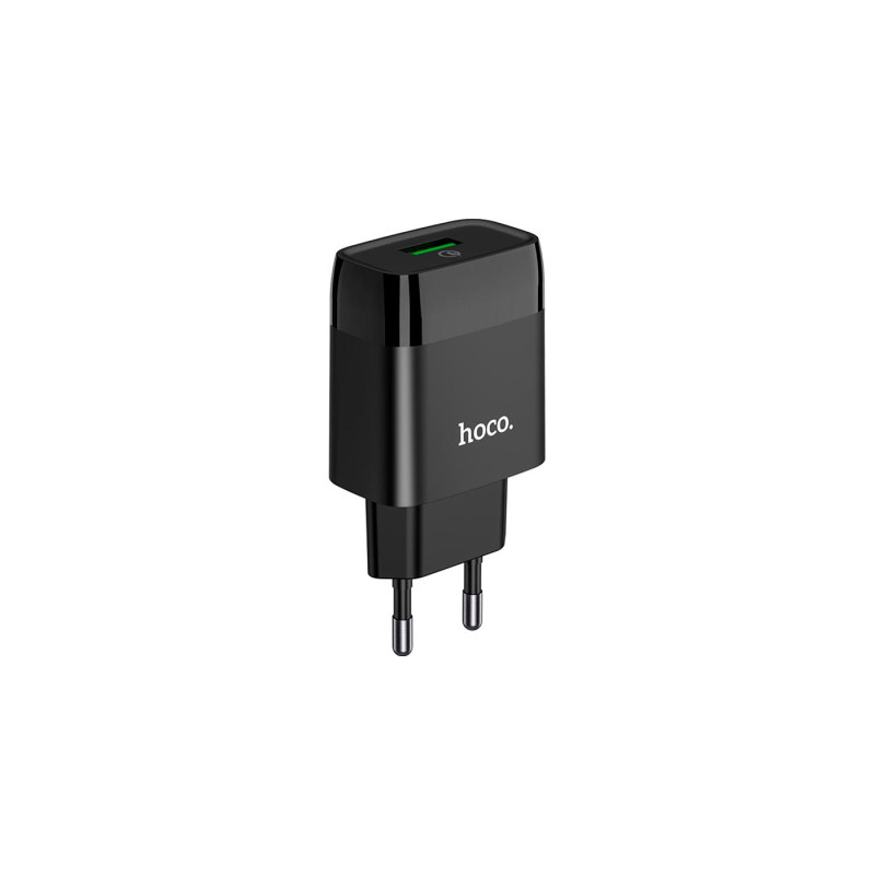 Зарядний пристрій HOCO C72Q Glorious USB QC3.0 18W Black (6931474732507)
