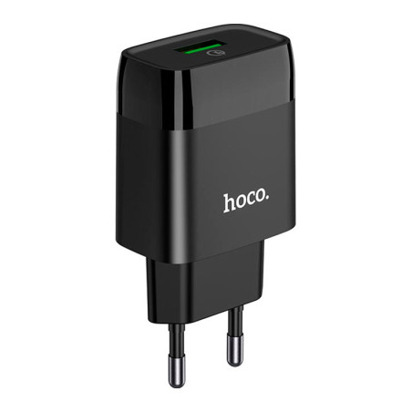 Зарядний пристрій HOCO C72Q Glorious USB QC3.0 18W Black (6931474732507)