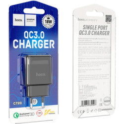 Зарядний пристрій HOCO C72Q Glorious USB QC3.0 18W Black (6931474732507)