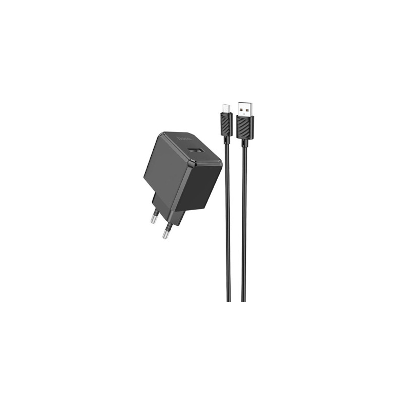 Зарядний пристрій HOCO CS11A Ocean USB + cable USB to Micro 5P 10.5W Black (6942007603584)