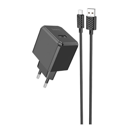 Зарядний пристрій HOCO CS11A Ocean USB + cable USB to Micro 5P 10.5W Black (6942007603584)
