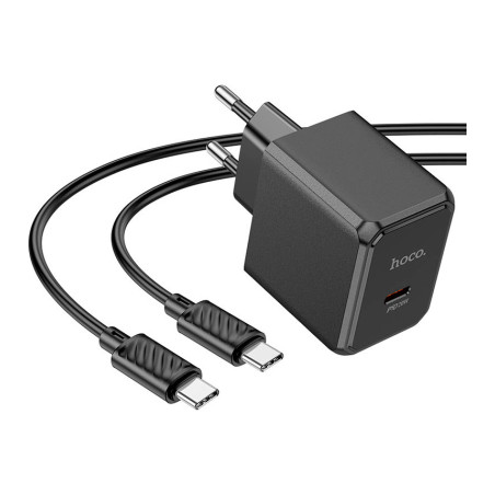 Зарядний пристрій HOCO CS13A Ocean USB-C PD20W + cable USB-C to USB-C Black (6942007603843)