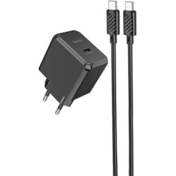 Зарядний пристрій HOCO CS13A Ocean USB-C PD20W + cable USB-C to USB-C Black (6942007603843)