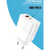 Зарядний пристрій WUW C209 1xUSB-C PD45W + 1xUSB QC3.0 18W White (WUW-C209)