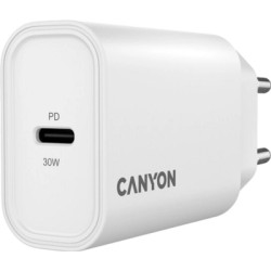 Зарядний пристрій Canyon 30CL OnCharge USB-C PD30W White (CNE-CHA30CLW)
