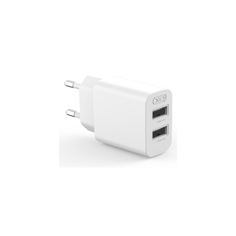 Зарядний пристрій XO L109 12W 2xUSB-A White (L109_White)