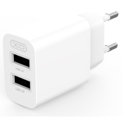 Зарядний пристрій XO L109 12W 2xUSB-A White (L109_White)