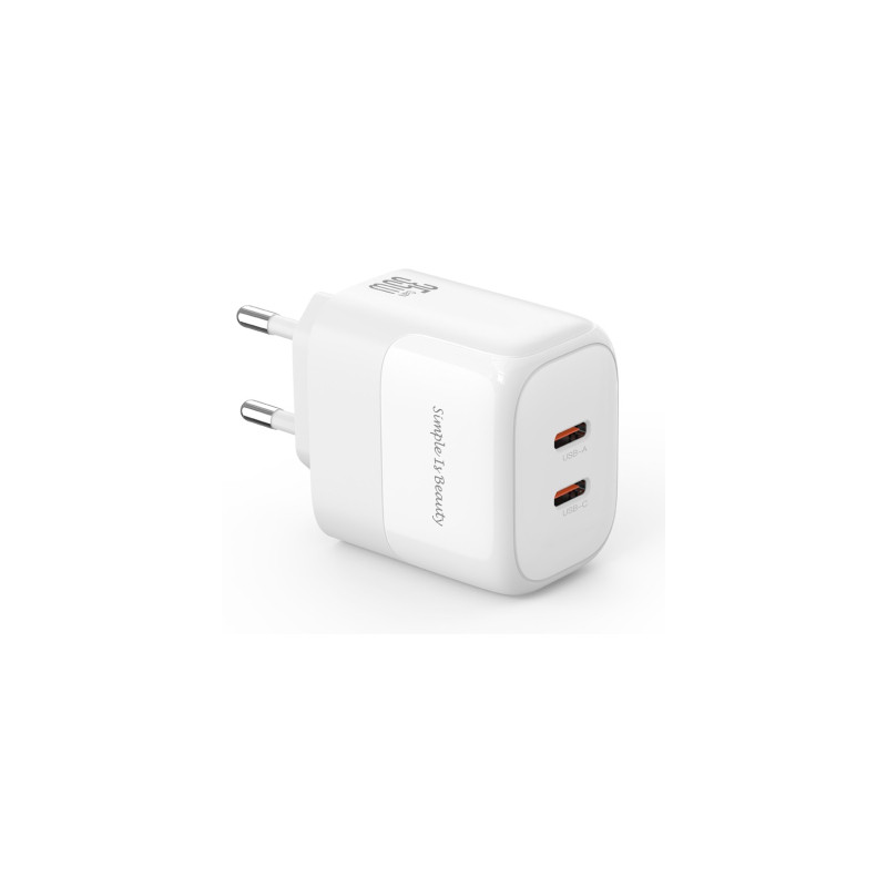 Зарядний пристрій XO L140 35W 2xUSB-C PD White (L140_White)