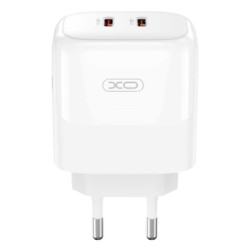 Зарядний пристрій XO L140 35W 2xUSB-C PD White (L140_White)