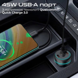 Зарядний пристрій Promate 2xUSB-C PD + USB-A QC3.0 (powerdrive-230)