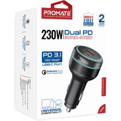 Зарядний пристрій Promate 2xUSB-C PD + USB-A QC3.0 (powerdrive-230)