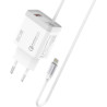 Зарядний пристрій Promate 20W PD Lightning + USB QC3.0 (icharge-pdqc3.white)