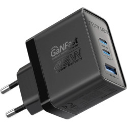 Зарядний пристрій Promate powerport-45 2xUSB-C PD + USB-A QC 45W Black (powerport-45.black)
