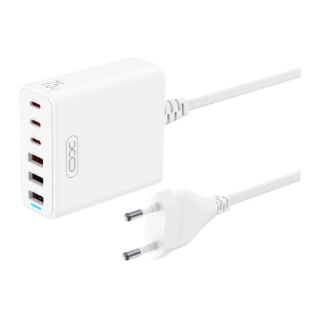 Зарядний пристрій XO L133 3xUSB-A + 3xUSB-C 75W White (L133.white)