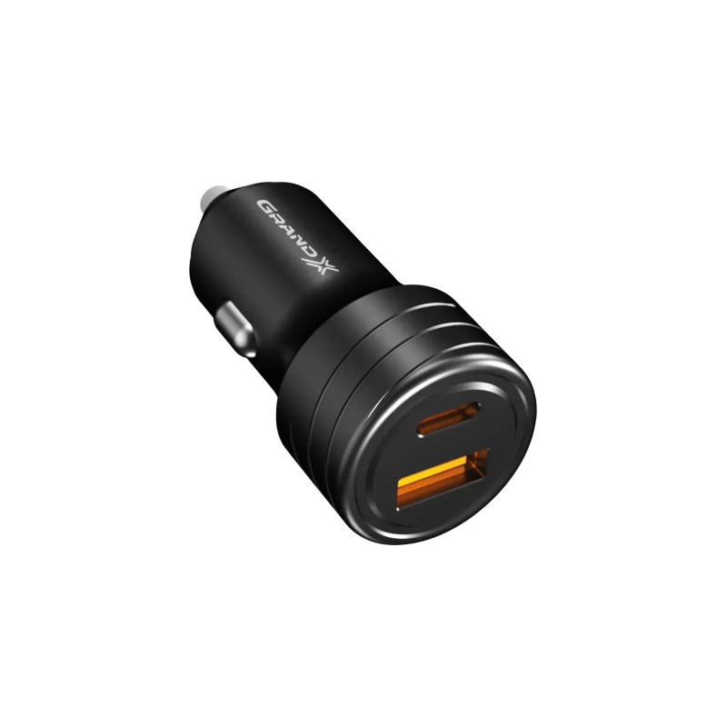 Зарядний пристрій Grand-X CH-30B 30W 1xUSB + 1xUSB-C PD + QC3.0 AFC FCP SCP VOOC Black (CH-30B)
