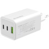 Зарядний пристрій ColorWay C101B GaN Mini 100W PD PPS 2xUSB-C + USB-A white (CW-CHS061PD-WT)