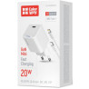 Зарядний пристрій ColorWay C101D GaN Mini 20W PD PPS USB-C + cable USB-C to Lightning white (CW-CHS059PDL-WT)