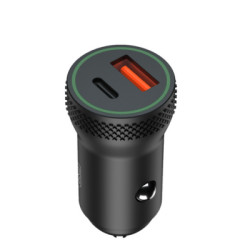 Зарядний пристрій XO 1xUSB QC3.0 + 1xUSB-C PD18W black (CC33-BK)