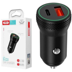 Зарядний пристрій XO 1xUSB QC3.0 + 1xUSB-C PD18W black (CC33-BK)