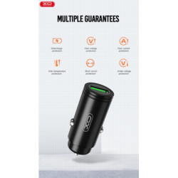 Зарядний пристрій XO USB QC3.0 black (CC39-BK)