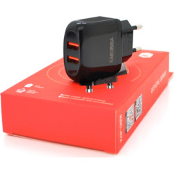 Зарядний пристрій KAKUSIGA 2xUSB 12W black (KSC-674-QISHENG-B)