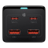 Зарядний пристрій Baseus AC + 2xUSB-C 100W + 2xUSB + cable USB-C to USB-C 100W 1.0m black (PSZM000401)