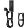 Зарядний пристрій Baseus AC + 2xUSB-C 100W + 2xUSB + cable USB-C to USB-C 100W 1.0m black (PSZM000401)