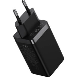 Зарядний пристрій Baseus 2xUSB-C 65W + 1xUSB GaN + cable USB-C to USB-C 100W 1.0m black (CCGP120201)