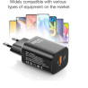 Зарядний пристрій Essager 1xUSB + 1xUSB-C PD30W black (ECTPQS-ZTB01)