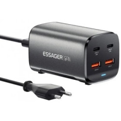 Зарядний пристрій Essager 2xUSB-C + 2xUSB 67W GaN (ECT2AC-JYB0G-Z)