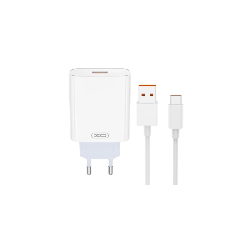Зарядний пристрій XO USB 120W + cable USB to USB-C white (XO-L128U)