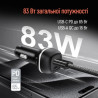 Зарядний пристрій ColorWay USB-C PD65W + USB QC3.0 car adapter (CW-CHA068PD-BK)