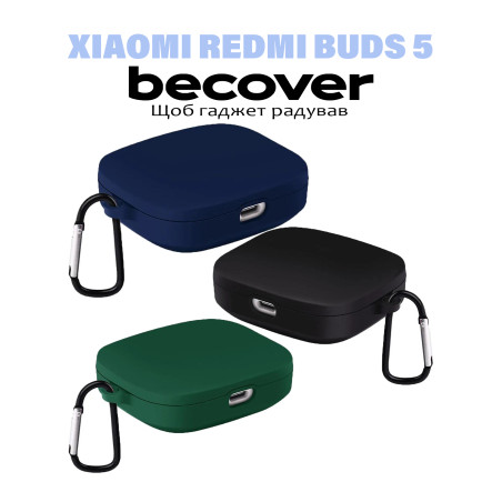 Чохол для навушників BeCover Silicon для Xiaomi Redmi Buds 5 Deep Blue (710957)