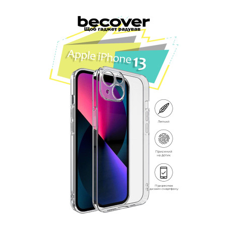 Чохол до мобільного телефона BeCover Apple iPhone 13 Transparancy (706982)