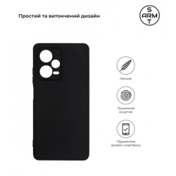 Чохол до мобільного телефона Armorstandart Matte Slim Fit Xiaomi Redmi Note 12 Pro+ 5G Camera cover Black (ARM66523)