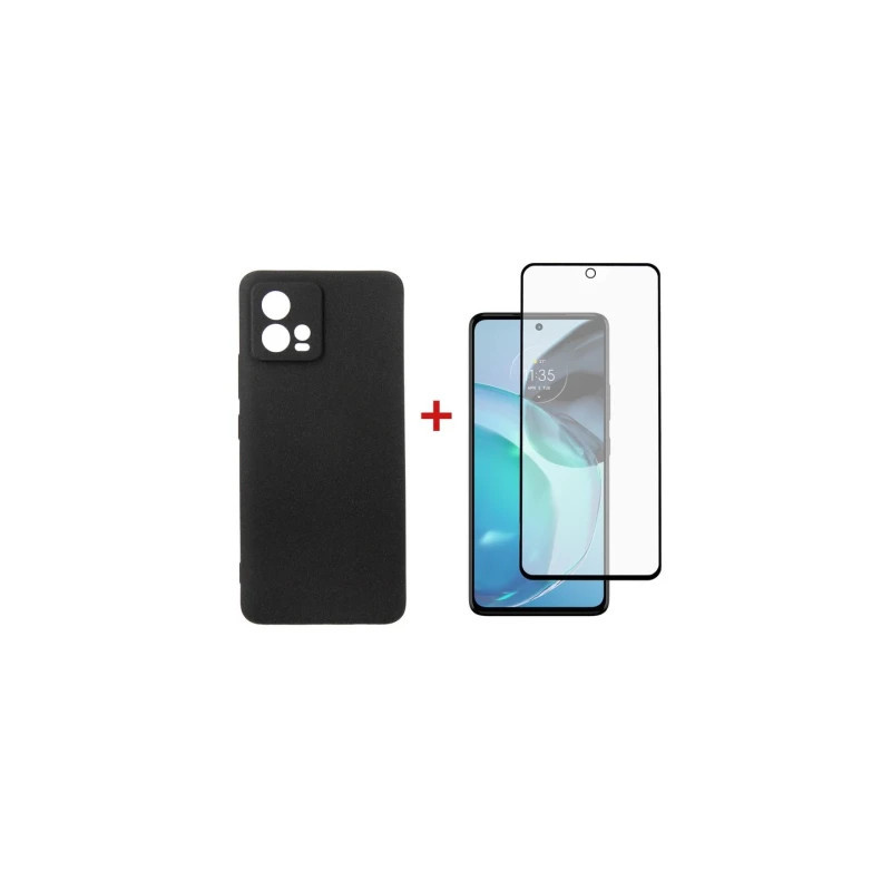 Чохол до мобільного телефона Dengos Kit for Motorola G72 case + glass (Black) (DG-KM-51)