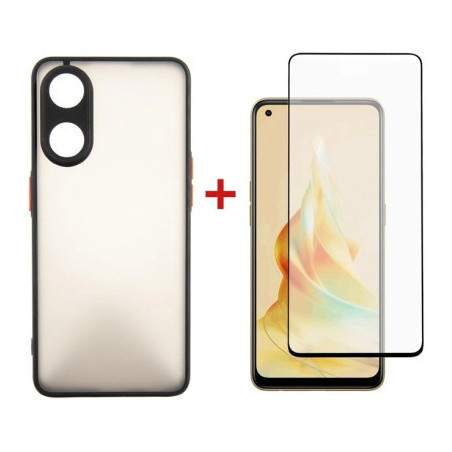 Чохол до мобільного телефона Dengos Kit for OPPO Reno 8T case + glass (Black) (DG-KM-33)
