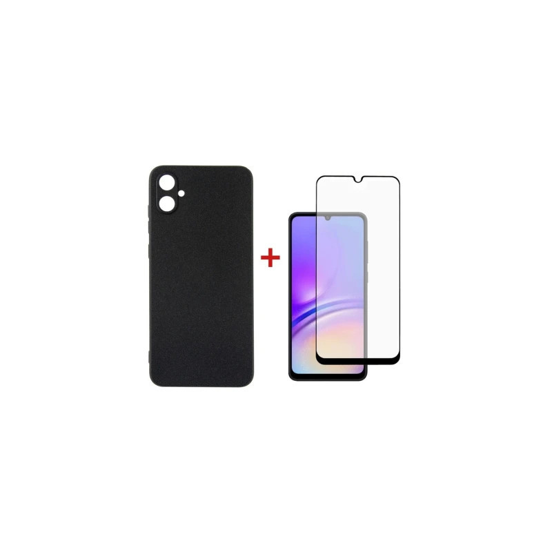 Чохол до мобільного телефона Dengos Kit for Samsung Galaxy A05 (A055) case + glass (Black) (DG-KM-07)