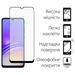 Чохол до мобільного телефона Dengos Kit for Samsung Galaxy A05 (A055) case + glass (Black) (DG-KM-07)