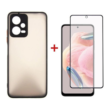 Чохол до мобільного телефона Dengos Kit for Xiaomi Redmi Note 12 5g case + glass (Black) (DG-KM-28)