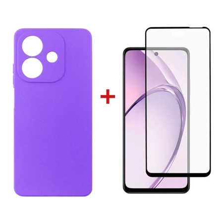 Чохол до мобільного телефона Dengos Oppo A3 Carbon + glass (Purple) (DG-KM-113)