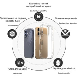 Чохол до мобільного телефона Drobak Acrylic Case with Airbag для Apple iPhone 15 (949405)