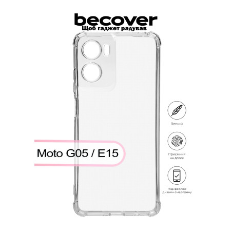 Чохол до мобільного телефона BeCover Anti-Shock Motorola Moto G05 / E15 Clear (713470)