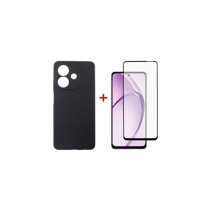 Чохол до мобільного телефона Dengos Carbon + glass Oppo A40m/A40 Black (DG-KM-159)