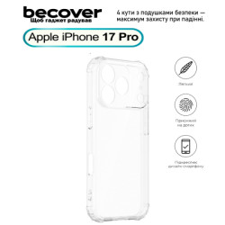 Чохол до мобільного телефона BeCover Anti-Shock Apple iPhone 17 Pro Clear (713797)
