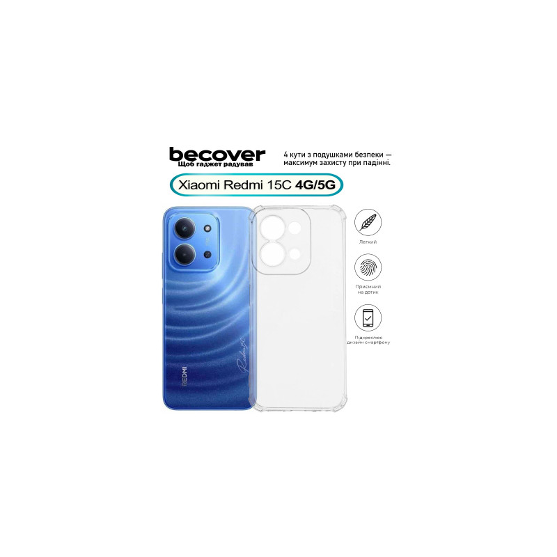 Чохол до мобільного телефона BeCover Anti-Shock Xiaomi Redmi 15C 4G/5G Clear (713812)