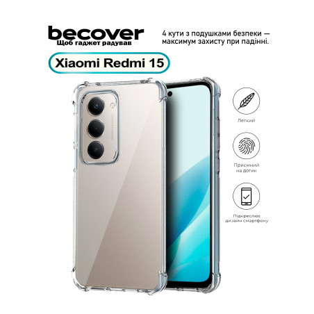 Чохол до мобільного телефона BeCover Anti-Shock Xiaomi Redmi 15 Clear (713811)