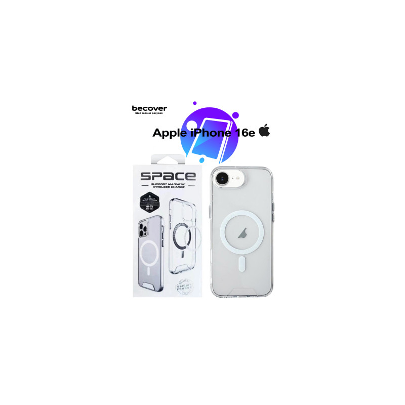 Чохол до мобільного телефона BeCover Space Case MagSafe Apple iPhone 16e Transparent (713884)