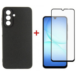 Чохол до мобільного телефона Dengos Carbon Kit for Samsung Galaxy A17 case + glass Black (DG-KM-160)