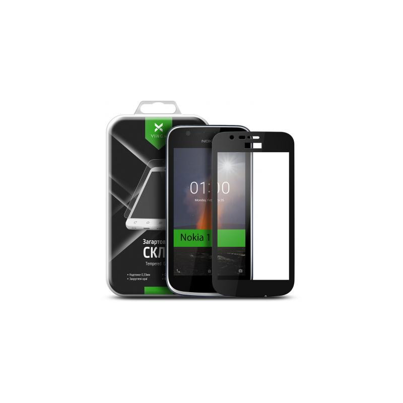 Скло захисне Vinga для Nokia 1 Black (VTPGS-N1B)